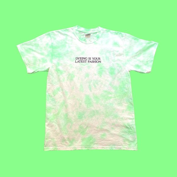 Dyeing Is Your Latest Fashion - Neon Green Tie Dye T-Shirt - Picture 1 of 2
